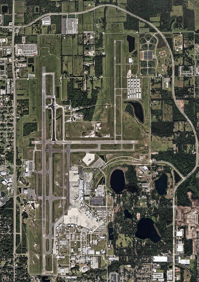 Aerial image of the airport